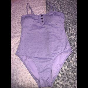 Purple one piece swimsuit